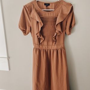 Rust color midi dress